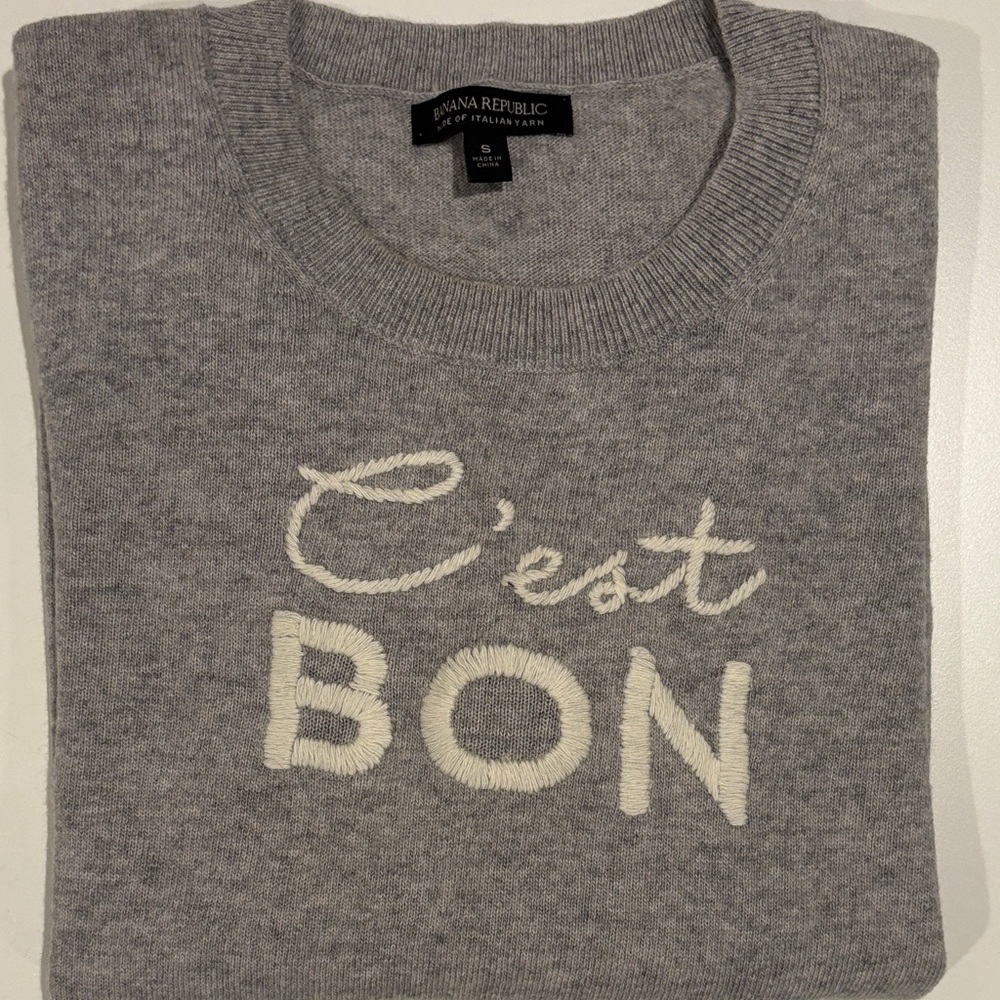 Banana Republic Gray Crewneck Sweater